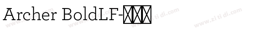 Archer BoldLF字体转换